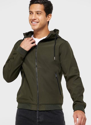 Zippered Hooded Jacket