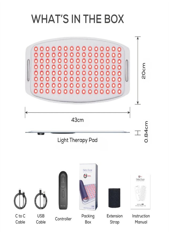 Generic - Red Light Therapy Belt Wearable Red Light Therapy Body Wrap Back Waist Joint Pain Relief LED Red Light Wrap Device - Image 1