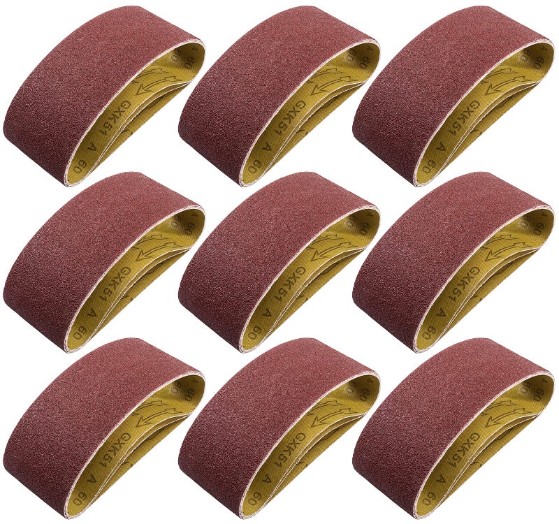 S SATC 3x18 Sanding Belts 20PCS Belt Sander Paper Aluminum Oxide (3 Each of 60/80/120/150/240/400 Grits & 2 of 40 Grits) Ideal for Wood Metal Paint Sanding - Image 1