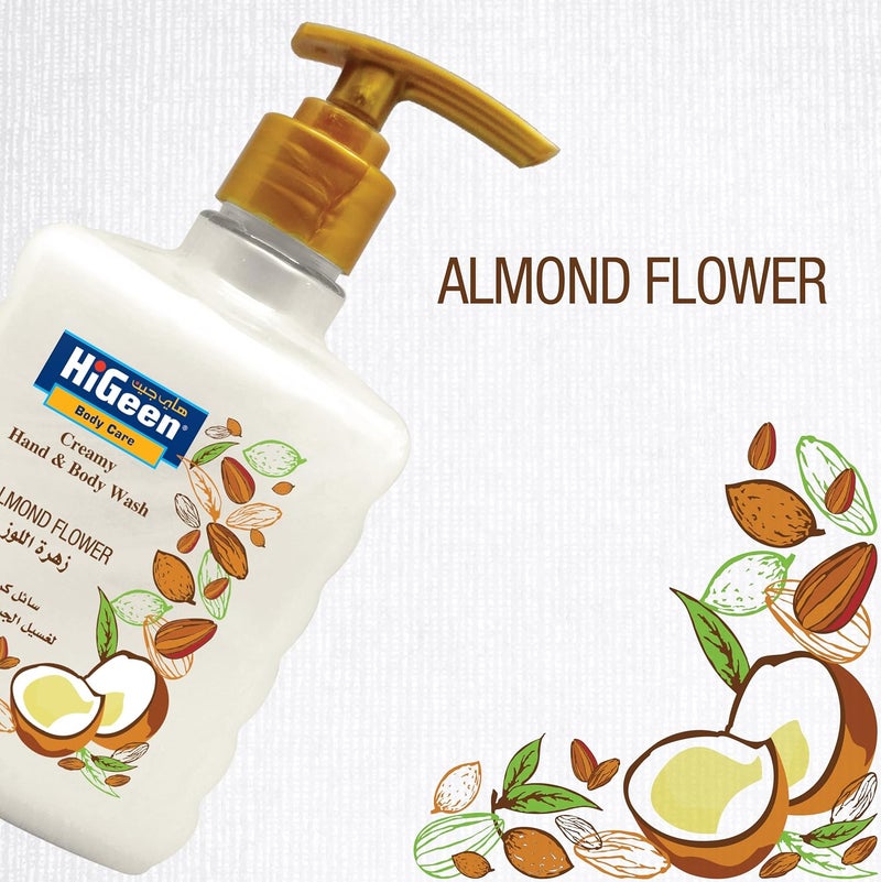 higeen Creamy Almond Flower Hand and Body Wash 500 ml, Twin Pack - Image 4
