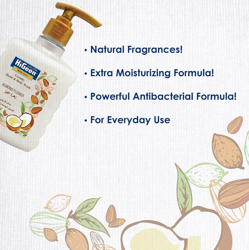 higeen Creamy Almond Flower Hand and Body Wash 500 ml, Twin Pack - Image 5