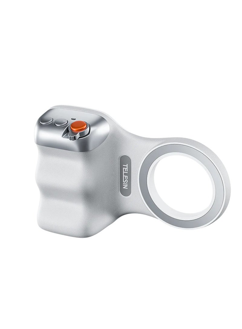 TELESIN Fun Shot Magnetic Grip 2 with Wireless Remote Control – Ergonomic Smartphone Camera Handle with MagSafe Dual-Sided Magnetic Mount, Two-Stage Shutter, Zoom Lever & Mode Switch – Perfect for iPhone Photography & Videography - Image 2