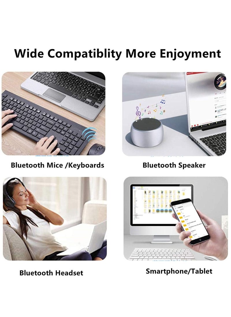 NTECH USB Bluetooth 5.0 Dongle Adapter, Wireless Bluetooth Transmitter Receiver Supports Windows 10/8.1/8 / 7 Laptop PC for Bluetooth Speaker, Headset, Keyboard, Mouse and More, Plug and Play