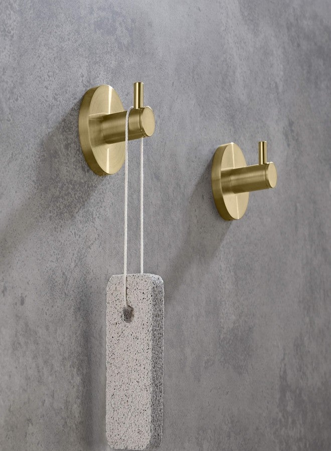 كيبي خطافات دائرية جدارية للمناشف والأرواب من KIBI | خطافات متينة من النحاس الصلب مقاس 2 بوصة للمناشف والأرواب والإكسسوارات، مقاومة للصدأ | لون ذهبي مصقول، KBA1401، عبوة من قطعتين - Image 3