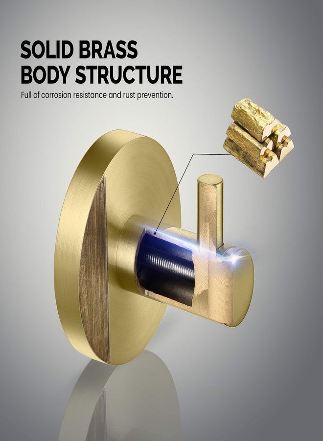 كيبي خطافات دائرية جدارية للمناشف والأرواب من KIBI | خطافات متينة من النحاس الصلب مقاس 2 بوصة للمناشف والأرواب والإكسسوارات، مقاومة للصدأ | لون ذهبي مصقول، KBA1401، عبوة من قطعتين - Image 5