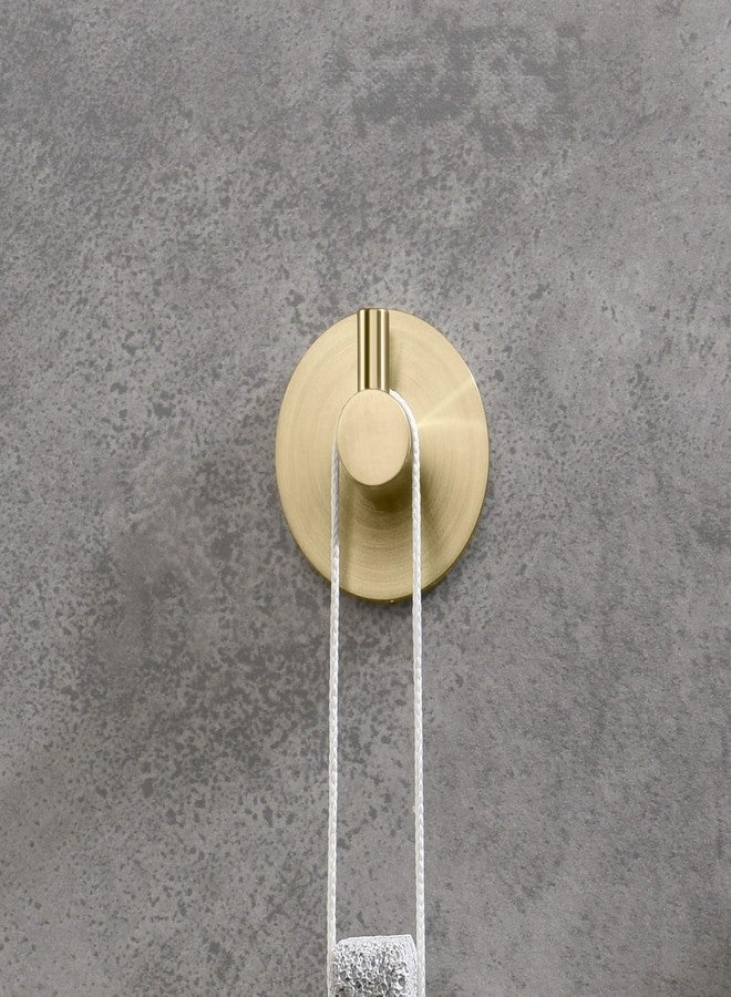 كيبي خطافات دائرية جدارية للمناشف والأرواب من KIBI | خطافات متينة من النحاس الصلب مقاس 2 بوصة للمناشف والأرواب والإكسسوارات، مقاومة للصدأ | لون ذهبي مصقول، KBA1401، عبوة من قطعتين - Image 4