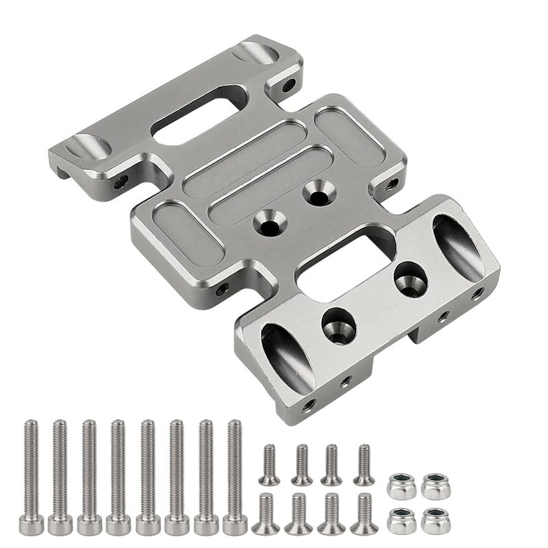 Pothyes CNC Aluminum Center Frame Brace Transmission Skid Plate Gearbox Mount for AXIAL SCX10 110 RC Rock Crawler Upgrade Parts Titanium 2 - Image 3