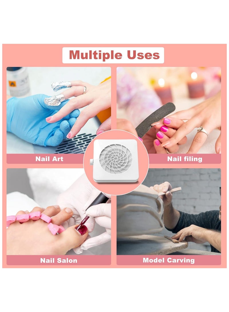 general Nail Dust Collector with Reusable Filter Nail Extractor Vacuum Acrylic Nail Dust Cleaner with Powerful Nail Vacuum Fan Perfect for Home and Salon Low Noise - Image 4