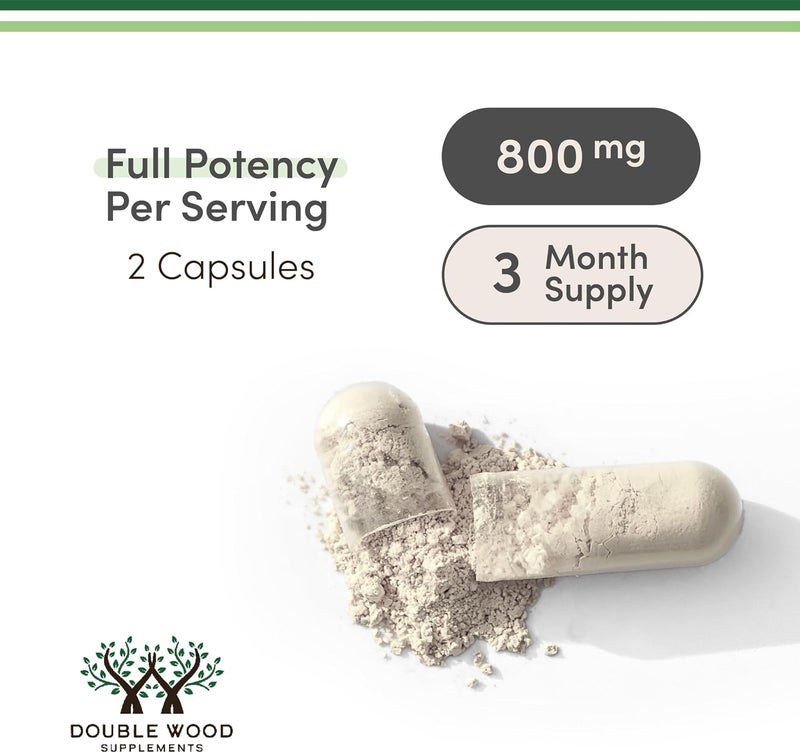 Double Wood Supplements [DoubleWd-MagnCit-800mg-180C] Magnesium Citrate 800mg, 180 Capsules, Digestion & Constipation Support, Vegan Safe, Non-GMO, Double Wood Supplements - Image 3