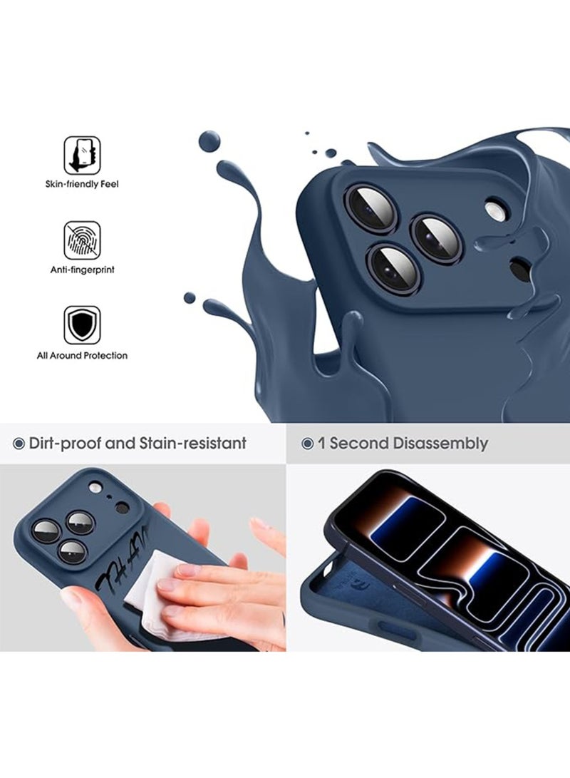 WRISTWISE Case Cover for iPhone 17 Pro - [Camera All-Round Protection] [Soft Microfiber Lining Anti-Scratch] Shockproof Phone Case Cover, Blue - Image 3