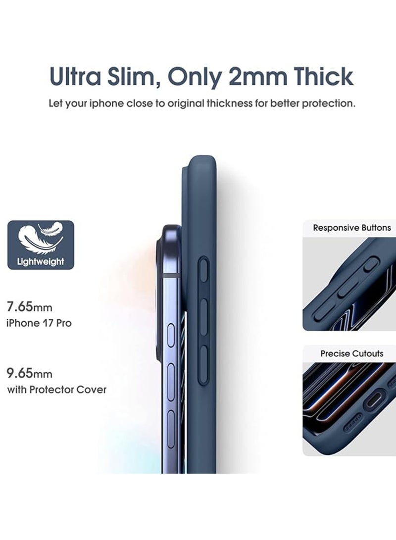 WRISTWISE Case Cover for iPhone 17 Pro - [Camera All-Round Protection] [Soft Microfiber Lining Anti-Scratch] Shockproof Phone Case Cover, Blue - Image 4