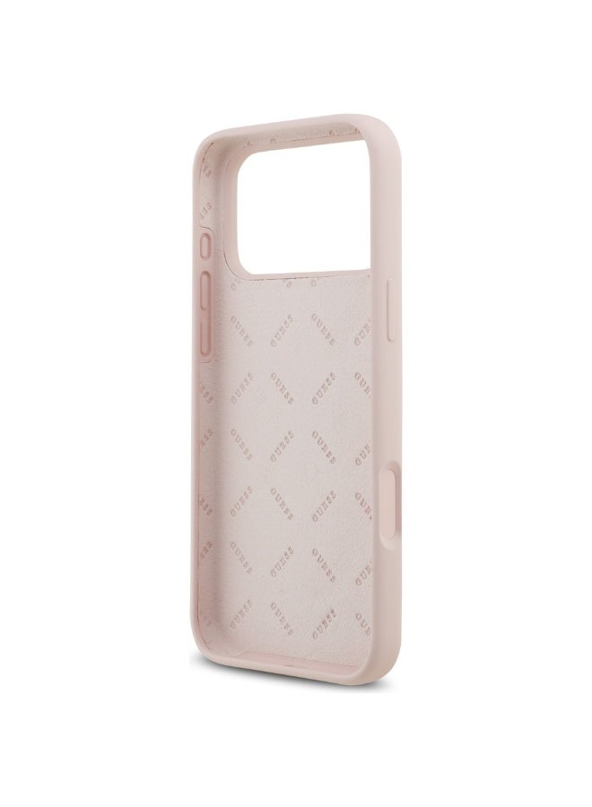 GUESS Guess Silicone Big 4G Script Case for iPhone 17 Pro Max - Pink - Image 2