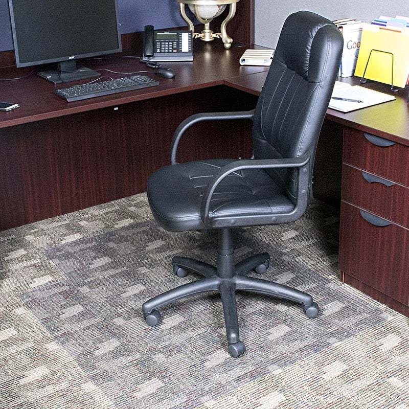 DIMEX Low Pile Carpet Office Mat Chair Mat with Lip, 45" x 53" x .11" - Image 2