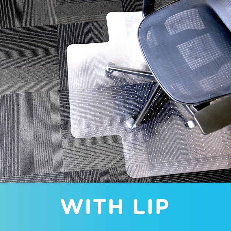 DIMEX Low Pile Carpet Office Mat Chair Mat with Lip, 45" x 53" x .11" - Image 5