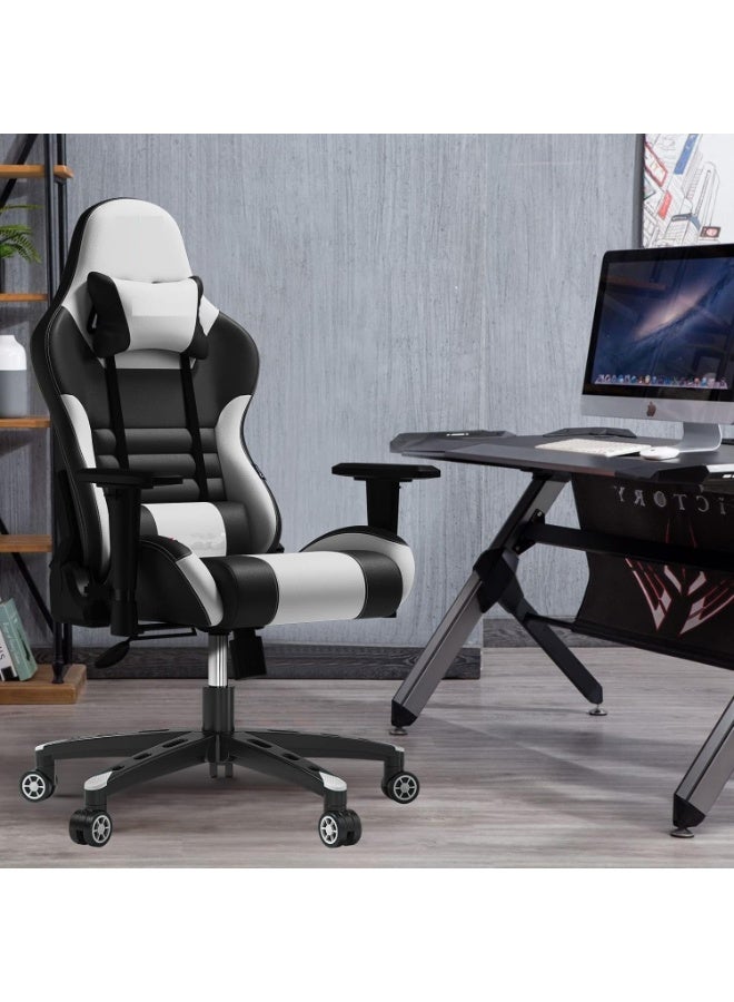 Racing Style Gaming Chair with Premium PU Upholstery, 3D Armrests, Detachable Support Cushions and 135° Reclining Function for Gaming and Office Use - Image 3