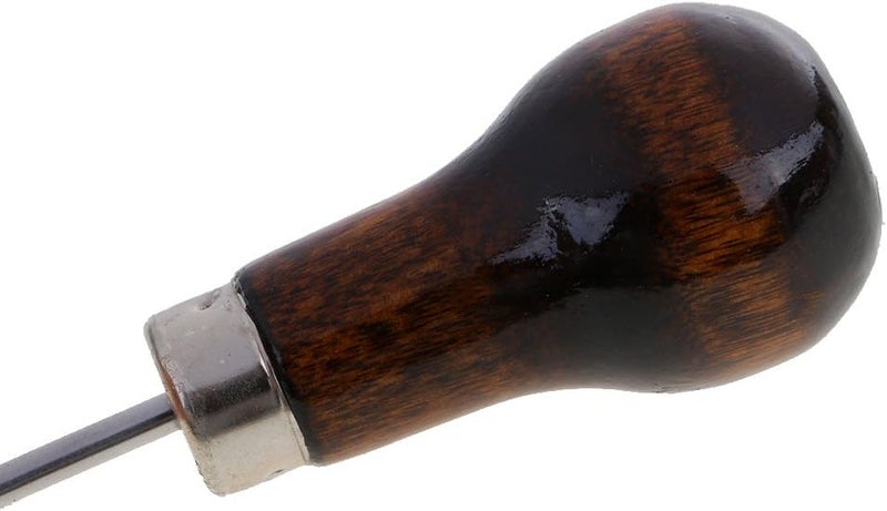 klarako Wooden Handle Leather Stitching Punching Sewing Awl Repair Tool Scratch Awl for Leathercraft - Image 4