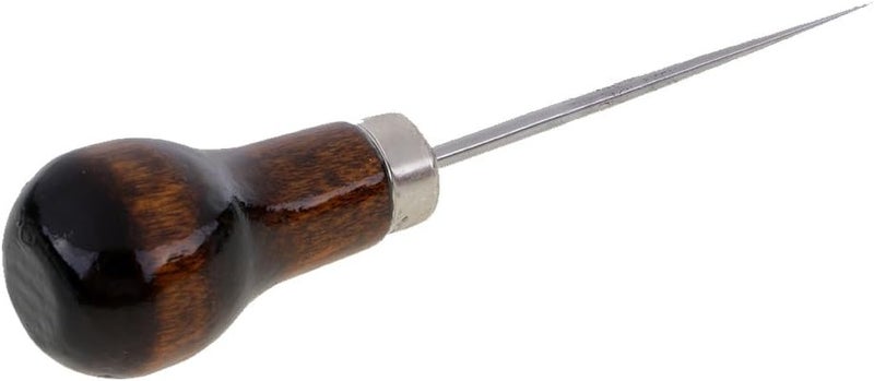 klarako Wooden Handle Leather Stitching Punching Sewing Awl Repair Tool Scratch Awl for Leathercraft - Image 5