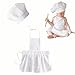 Generic 2 PCS Baby Photography Props, Baby Chef Outfit for 6-24 Months, Chef Hat and Apron Photo Props Costume for  - Image 2