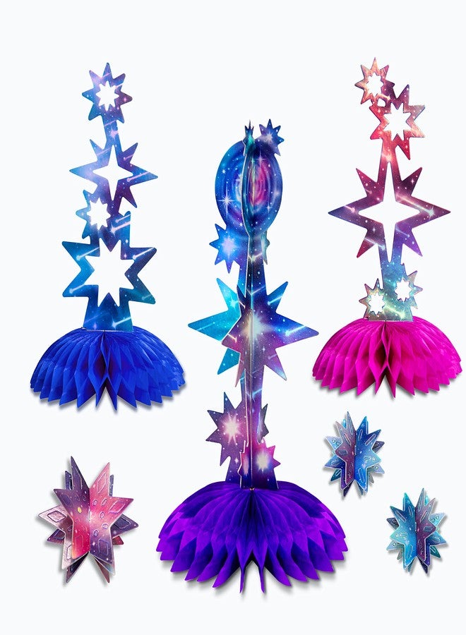 Decor365 Holographic Star Centerpieces Galaxy Party Decorations Aurora Borealis Theme Table Decor Celestial Shooting Star Starry Night Sky Wedding Bachelorette Anniversary Birthday Party Supplies - Image 1