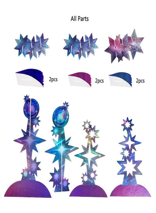 Decor365 Holographic Star Centerpieces Galaxy Party Decorations Aurora Borealis Theme Table Decor Celestial Shooting Star Starry Night Sky Wedding Bachelorette Anniversary Birthday Party Supplies - Image 3