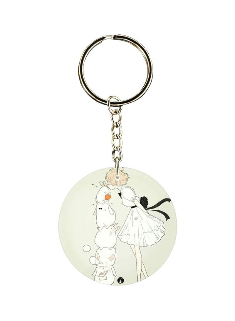 Printed Plastic Keychain