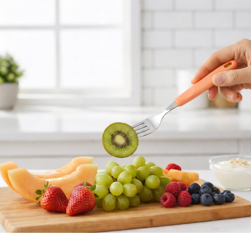 ديسينت ديسنت بيغ فورك سِت أوف 6 | ستينلس ستيل فوركس | إيرغونومِك هاندل | ميرر فينيش | هيفي ديوتي تيبل فورك سِت فور هوم، كيتشن، ريستورانت، ديش واشر سيف - Image 4