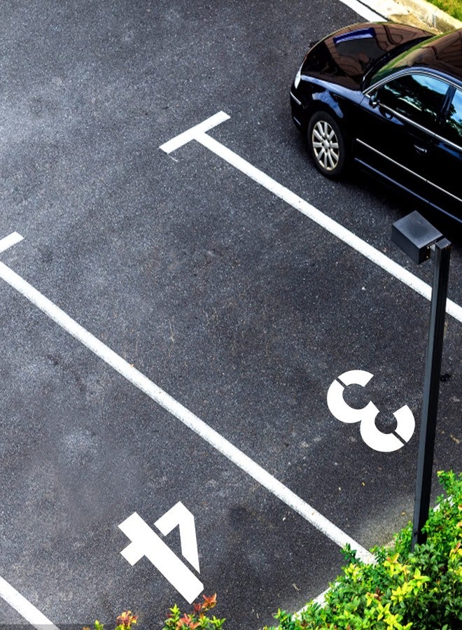 AIEX 12inch Large Number Stencils, Reusable Curb Address Numbers 10pcs Plastic Parking Stencils for Painting from 0 to 9 - Image 5