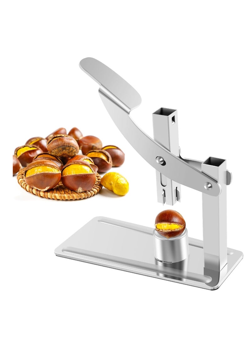 Excefore Chestnut Clip Nut Cracker, Heavy Duty Chestnut Opener with Non-Slip Handle, Stainless Steel Chestnut Peeler Kitchen Tools for Nut Walnut Chestnut - Image 1