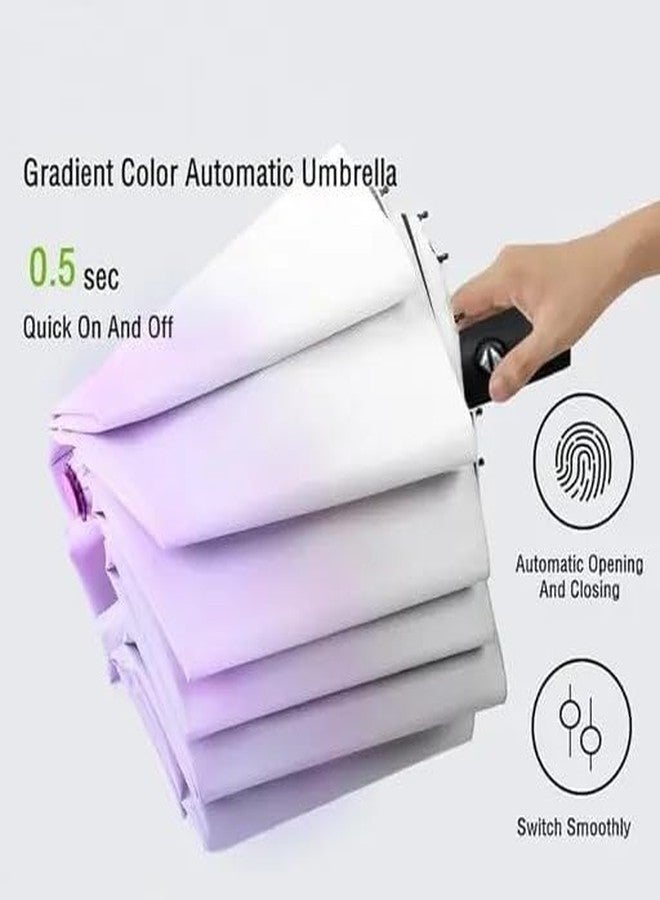 ZEYFLEEB Umbrella, UV Big Size Umbrella for Sun Protection Rain Windproof Strong large 3-fold for men&women kids Perfect small & stylish Windproof & Compact (Orchid Purple) - Image 3
