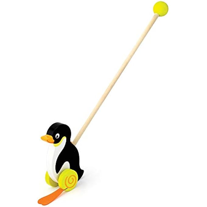 - WOODEN MULTI COLOUR ANIMAL PENGUIN PUSH TOY FOR KIDS - Image 3