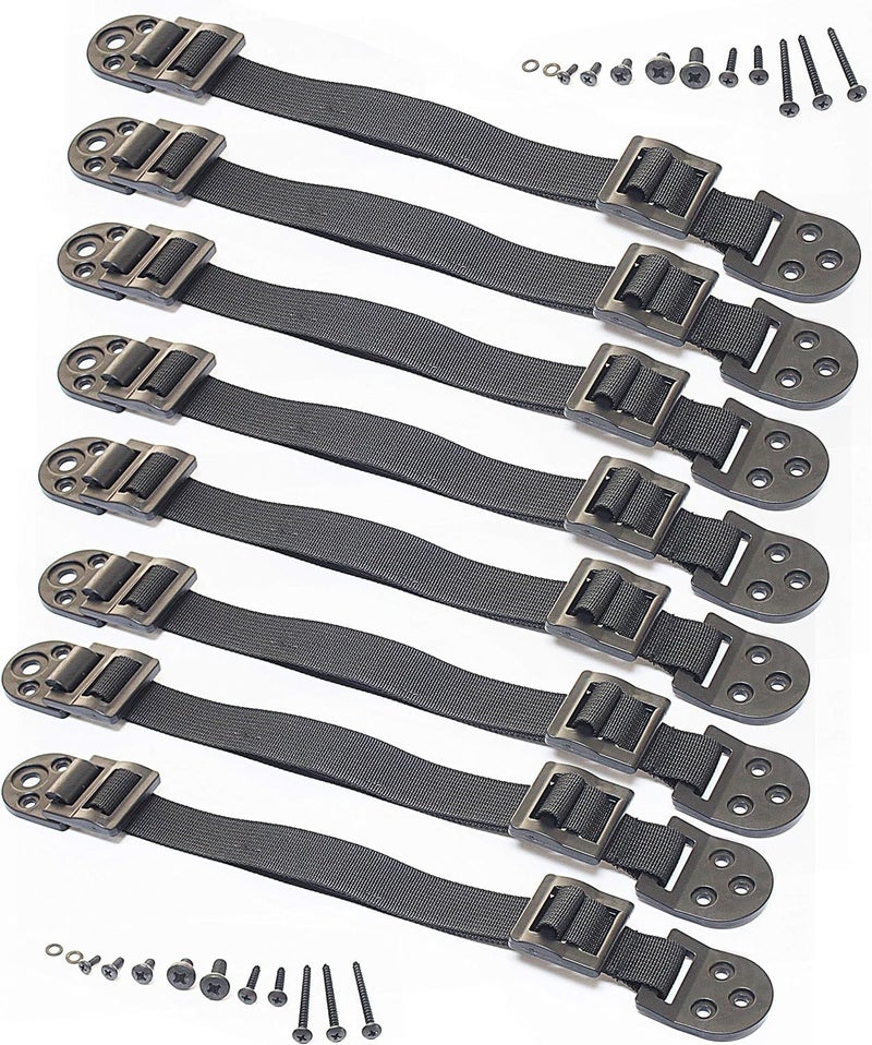 Boxiki kids Furniture Straps  Anti Tip Strap for Baby Proofing  Child Safety  8 Pack of Adjustable Wall Straps and TV Straps  Fixings to Anchor Shelves  CabinetsBlack - Image 1