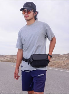 SUPER 5 FXB00752 Fashion Casual Multipocket Shoulder Crossbody Waist Waterproof Bag - Black  - Image 3