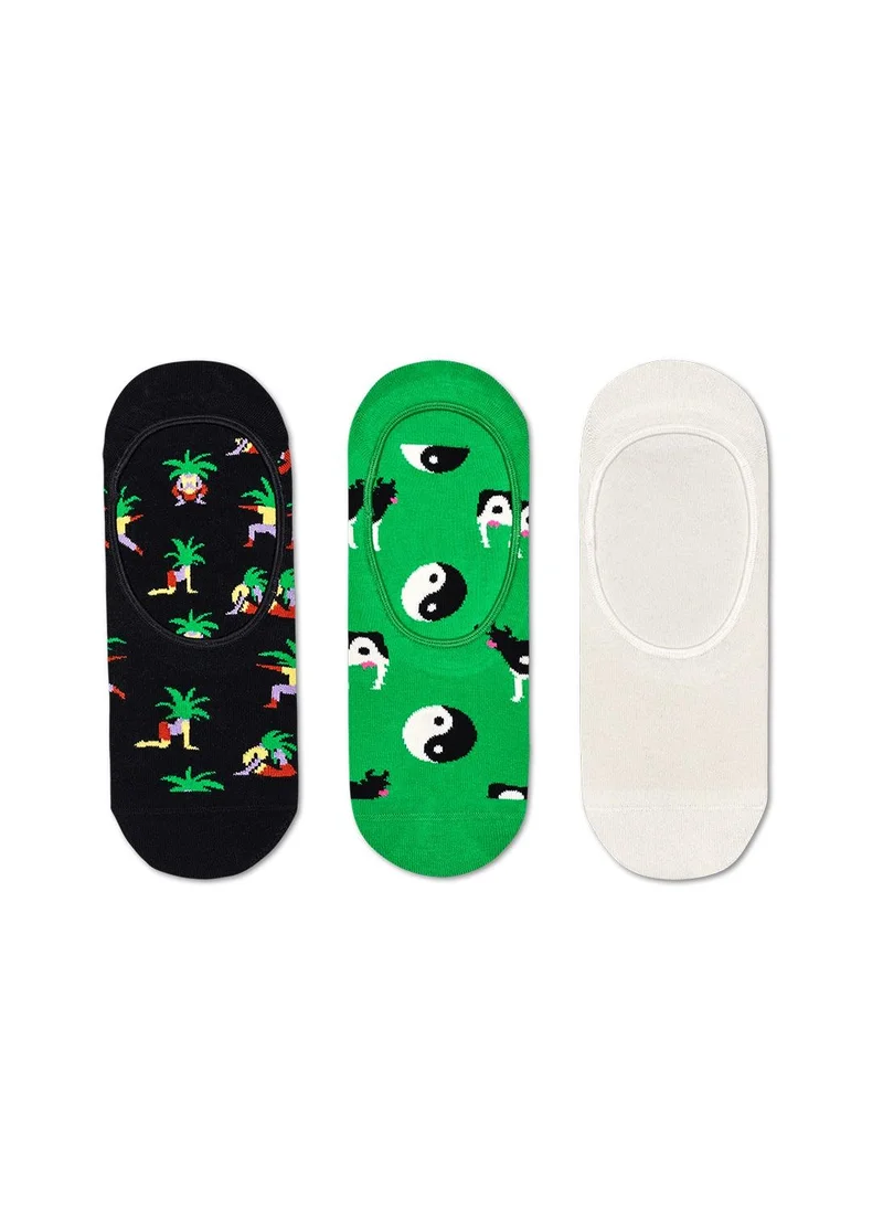 Happy Socks 3-PACK YING & YANG COW LINER SOCK