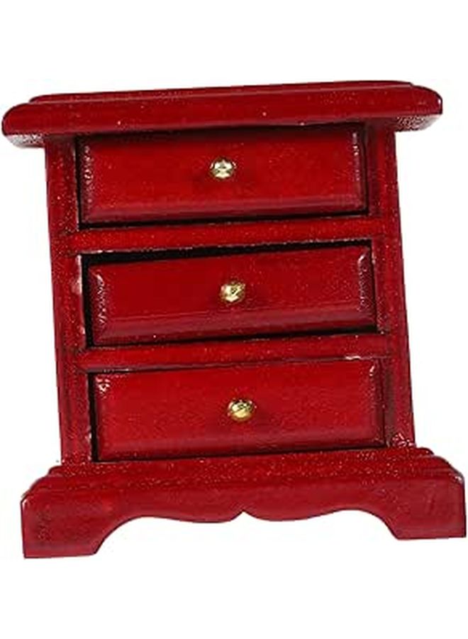 Miniature Wooden Bedside Table With Drawer For Dollhouse Decoration And DIY Projects - Image 1