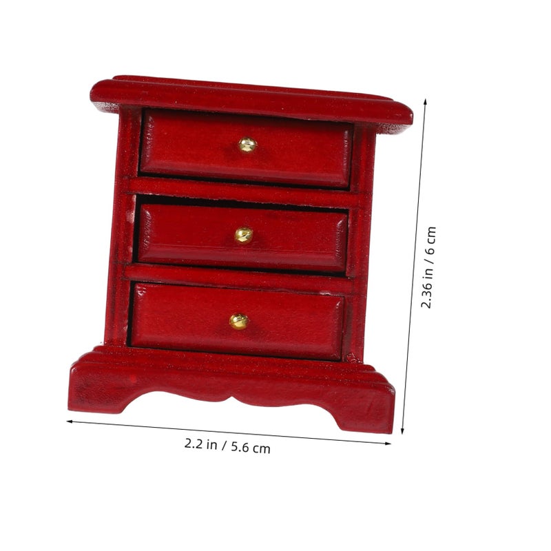 Miniature Wooden Bedside Table With Drawer For Dollhouse Decoration And DIY Projects - Image 3