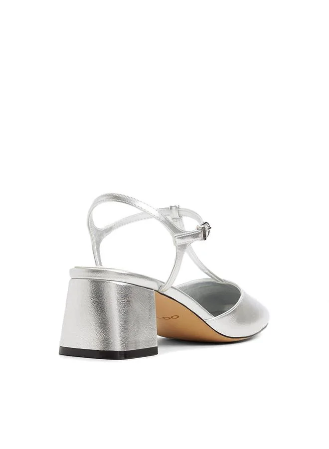 Aldo  Bianna Ladies Silver Heeled Shoes for Women | Best Price UAE