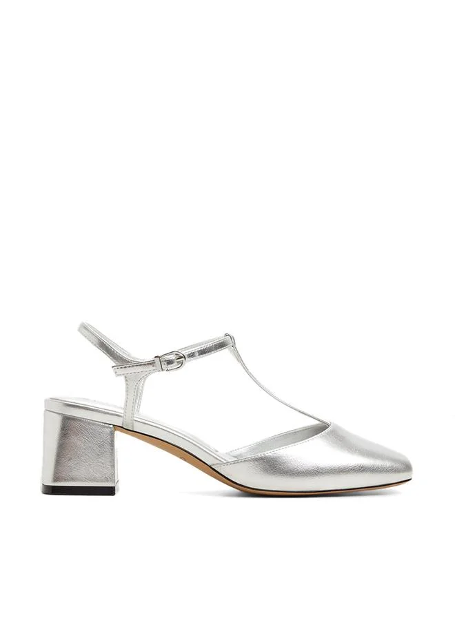 Bianna Ladies Silver Heeled Shoes