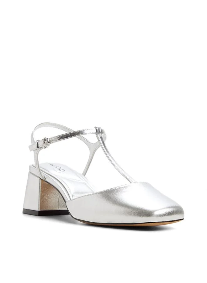 Aldo  Bianna Ladies Silver Heeled Shoes for Women | Best Price UAE