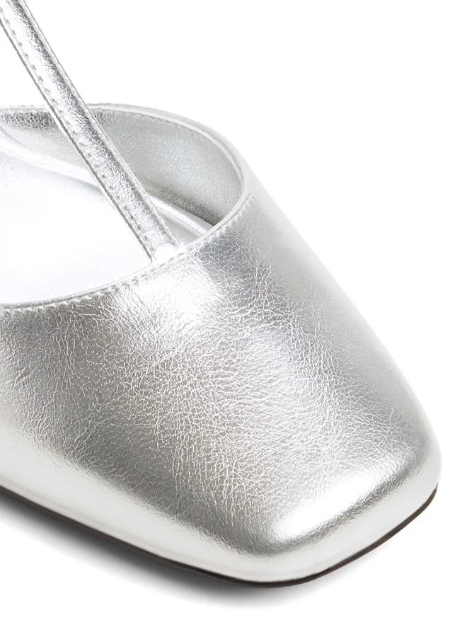 Aldo  Bianna Ladies Silver Heeled Shoes for Women | Best Price UAE