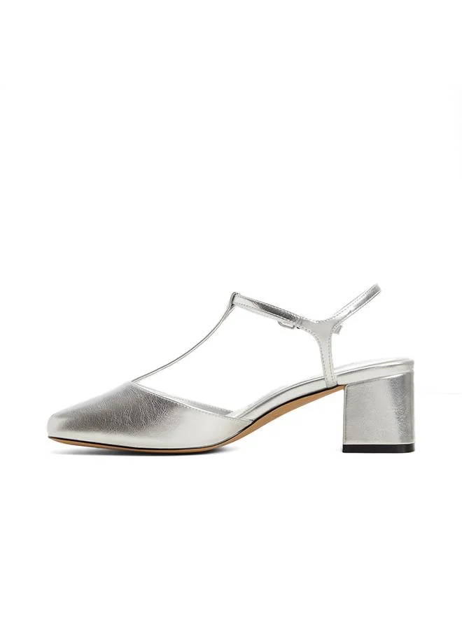 Aldo  Bianna Ladies Silver Heeled Shoes for Women | Best Price UAE