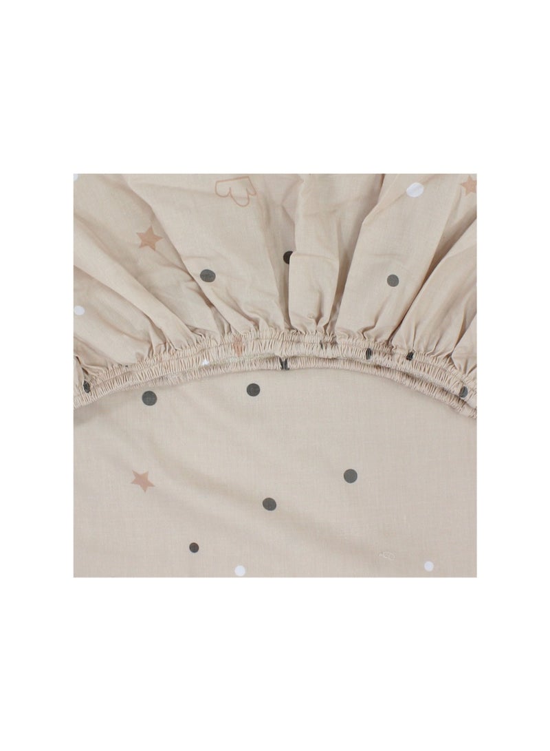 Berceau Cotton Bed Sheets – Coffee with Stars Print - Image 3