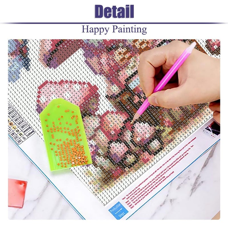 NEGEKFKX 6 Pack Gnome Diamond Art Kits for Adults Beginners,Diamond Painting Kits for Adults,5D Full Drill DIY Diamond Dot Gem Art Kit Wall Home Decor Arts Craft 12x12 inch - Image 5
