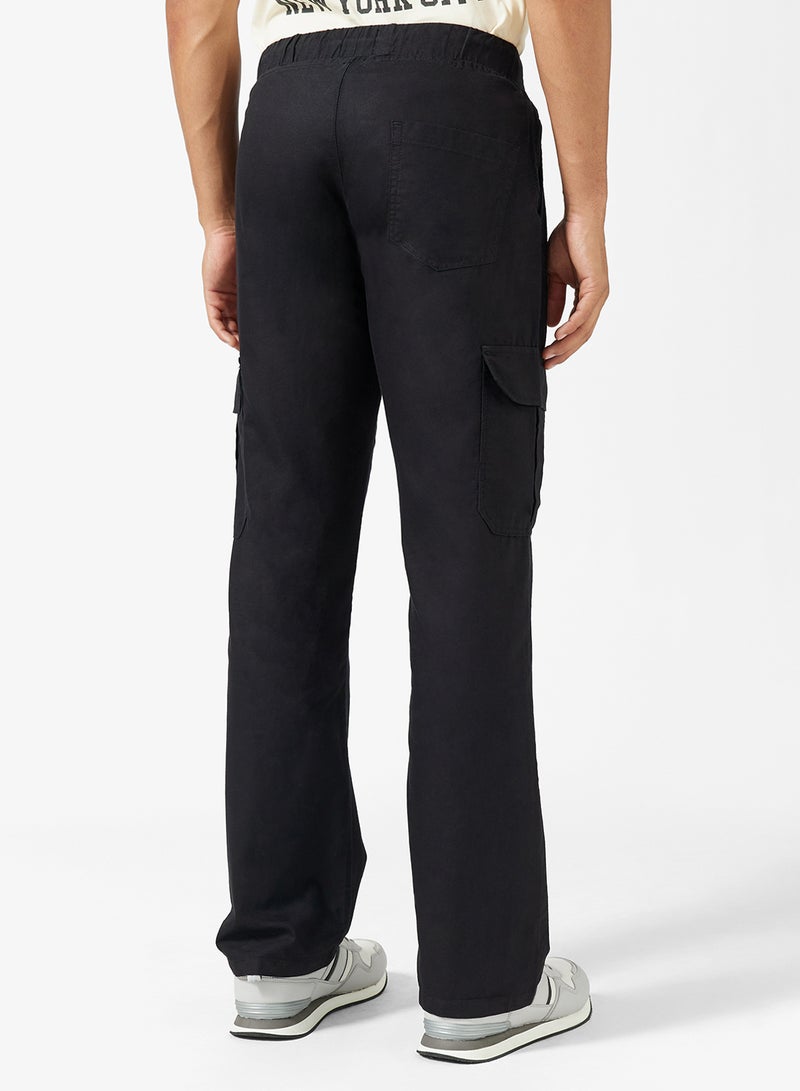 Seventy Five Cargo Pocket Oversized Linen Blend Pants - Image 3