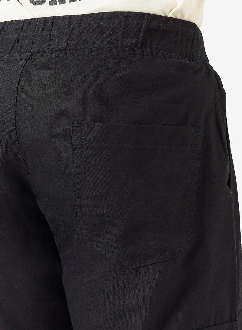 Seventy Five Cargo Pocket Oversized Linen Blend Pants - Image 5