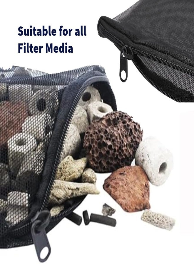 Scroll Store Filter Media Net Bag 10pcs | Nylon Mesh Bag with Zipper for All Aquarium Filter Media bio-Balls, Activated Carbon, Ceramic Rings, or Other Filtration Media securely | 10pc - Image 2