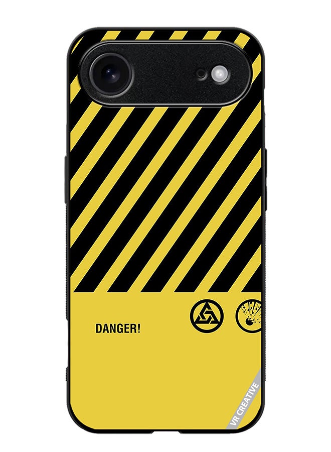 Protective Case Cover For Apple iPhone 17 Air Danger Sign Design Multicolour