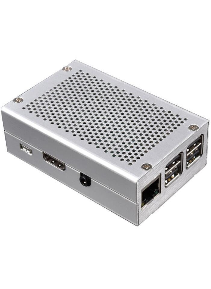Generic - 1 x 5 pcs Raspberry Pi 3 B+ Metal Case Aluminum Enclosure with Cooling Silver - Image 1