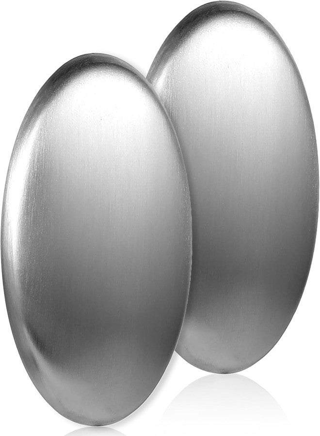 Zorzel Stainless Steel Soap, Kitchen Soap Bar Magic Soap Odor Remover Bar Hand Odor Remover Kitchen Gadgets for Fishermen for Refrigerator Deodorizers for Heavy Workers - 2 Pcs - Image 1