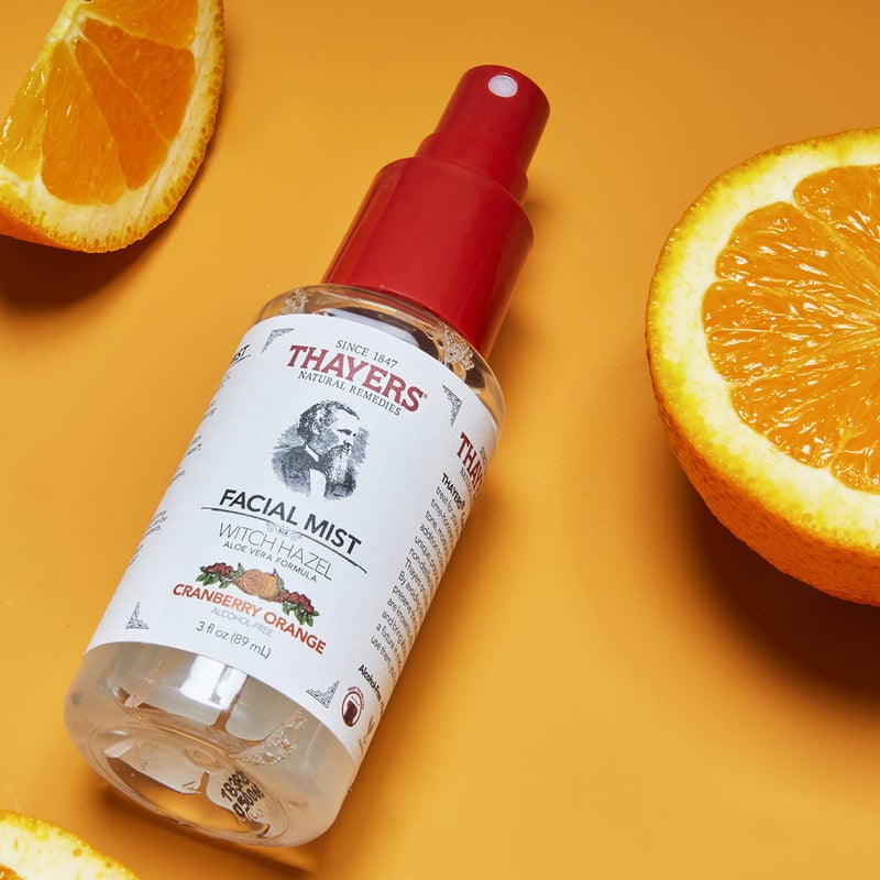 THAYERS Trial Size Cranberry Orange Witch Hazel Facial Mist with Aloe Vera Toner (3 oz.) - Image 1
