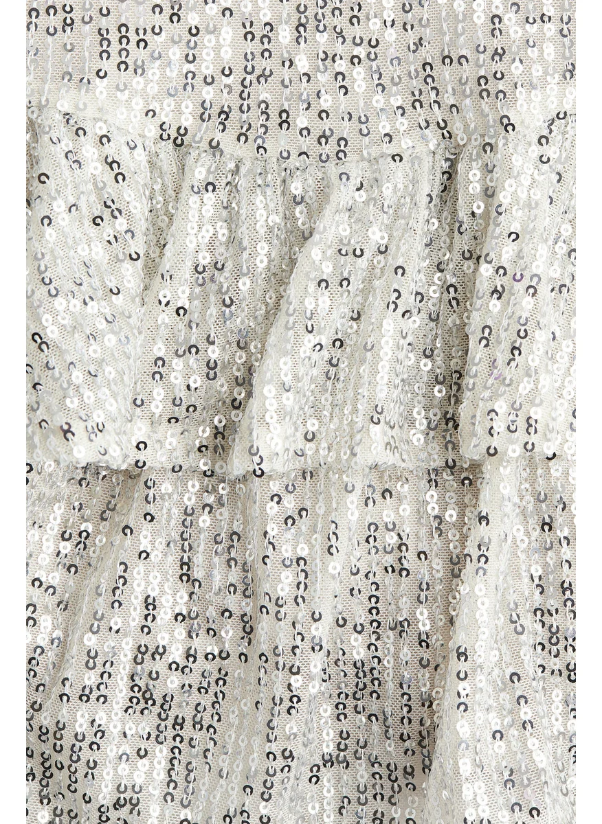 اتش اند ام Tiered Sequin Skirt